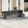 vidaXL Garden Sofa Set Grey Poly Rattan Large Modular Garden Sofa Set - 2 of 4