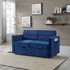 NicBex 54.5"x33"x31.5" Sleeper Sofa Couch Chenille Loveseats Sofa Bed with Pull-out Bed, 2 Arm Pocket - 4 of 4