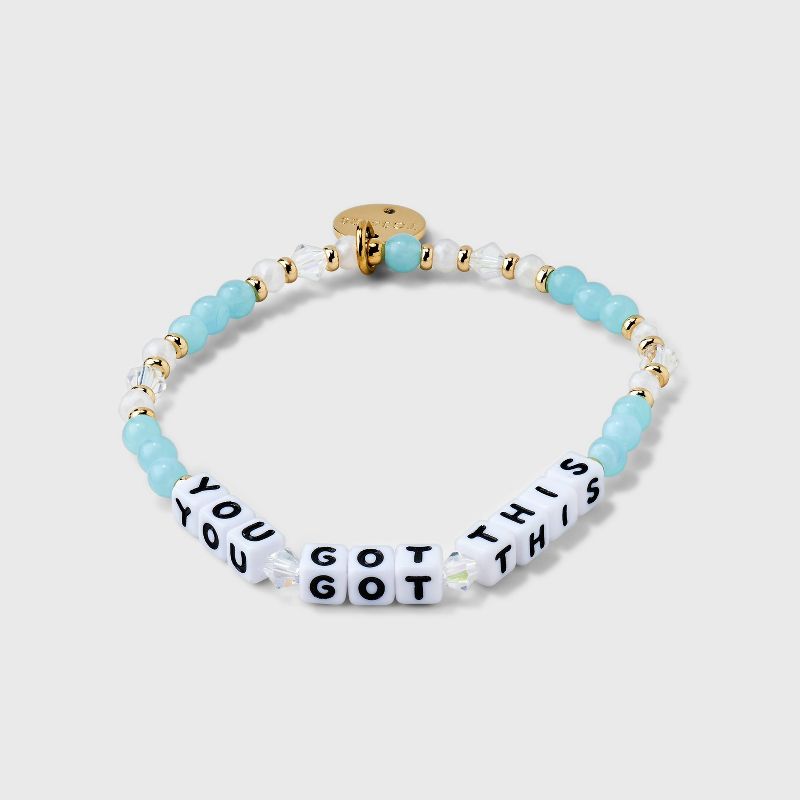 Little Words Project You Got This Beaded Bracelet - Light Blue, 1 of 6