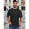 INSPIRE CHIC Men's Retro Distressed Crew Neck Short Sleeve Solid T-Shirts - 4 of 4