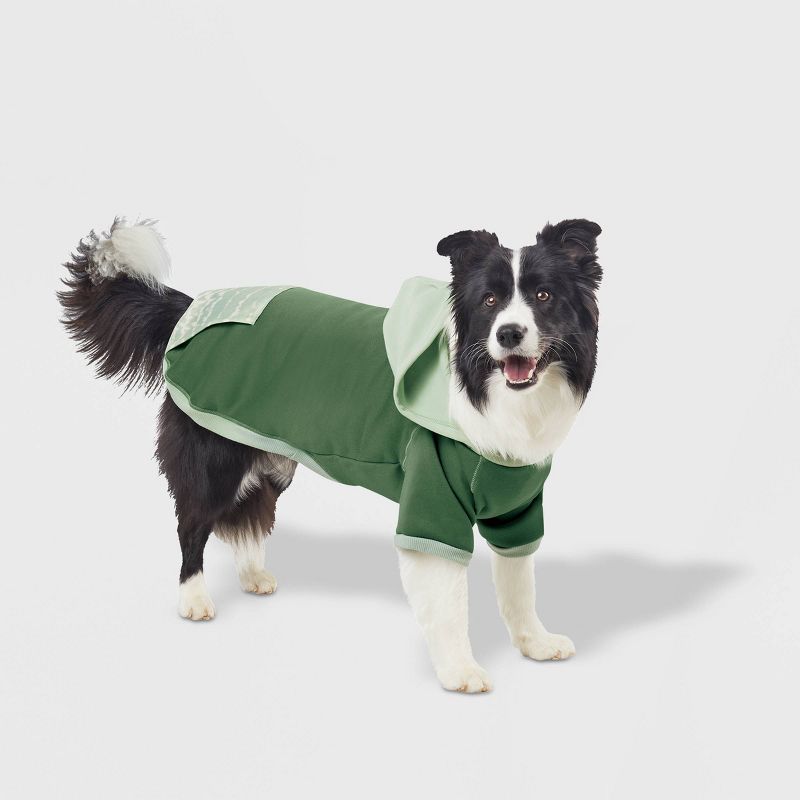 Lightweight Printed Pocket Dog Hoodie - Green - Boots & Barkley™, 1 of 13