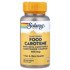 Solaray - Food Carotene, 10000 IU, 100 pearle capsules - 1 of 4