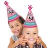 Big Dot of Happiness Pawty Like a Puppy Girl - Cone Happy Birthday Party Hats for Kids and Adults - Set of 8 (Standard Size) - 2 of 4