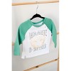Grayson Threads - Infant Brave and Kind Raglan Sweatshirt + Sweatpant Set Green - 3 of 4