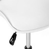 GlasFlength Task and Office Chairs Armless Office Chair Ergonomic Rolling Computer Desk Chair Work Chair for Office, White, 18.5"*18.5"*25.5" - 3 of 4