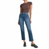Women's Classic Slim Straight Jeans - JUST BLACK DENIM - 2 of 4