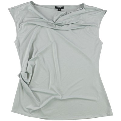 Alfani Womens Solid Pullover Blouse