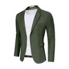 Men's Casual Blazers Two Button Lightweight Sport Coats for Men Regular Fit Linen Suit Jackets - 3 of 4