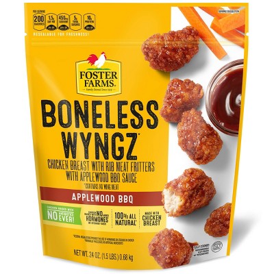 Foster Farms Boneless Applewood BBQ Chicken Wyngz - Frozen - 24oz