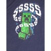 Minecraft Creeper Men's Navy Blue Graphic Sleep Pants - 2 of 3