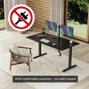 Mount-It! Height Adjustable Hand Crank Sit-Stand Desk with 55" Tabletop | Black - 2 of 4