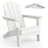 Folding Adirondack Chair - HDPE Outdoor All-Weather Fire Pit Chairs, Ergonomic Extended Backrest for Patio, Garden Pool, Backyard - 3 of 4