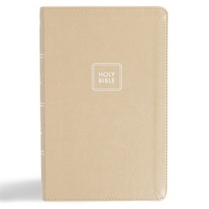 KJV Single-Column Personal Size Bible, Gold Leathertouch - by  Holman Bible Publishers (Leather Bound) - 1 of 1