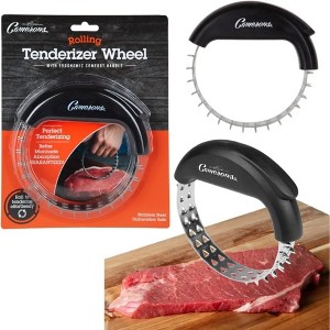 Camerons Rolling Meat Tenderizer BBQ Tool - Stainless Steel Sharp Blades Break Down Tough Tendons in Beef, Poultry, Steak & More - Cookout Essential - 1 of 4