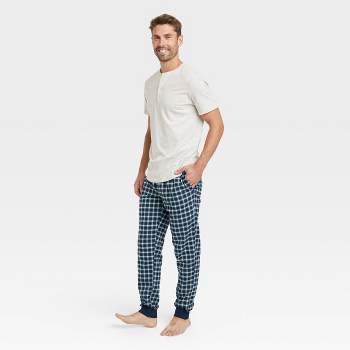 Men's Micro Flannel Jogger Pants + Henley T-Shirt Pajama Set 2pc - Goodfellow & Co™