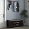 Dexmalle Black Entryway Shoe Storage Cabinet Bench with Adjustable Shelve - 2 of 4