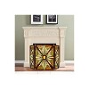 HomeStock  Multi Color Glass 3-Panel 43 in. Folding Fireplace Screen with Doors perfect for a stylish fireplace upgrade - 3 of 4