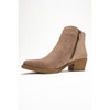 JAYER Light Brown Suede Leather Double-Zip Block Heel Boot (Women) taupe suede 5.5 Forever & Always Shoes US - 4 of 4