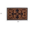 HomeRoots 18" X 30" Beige and Black Rubber and Coir Outdoor Door Mat - 3 of 4