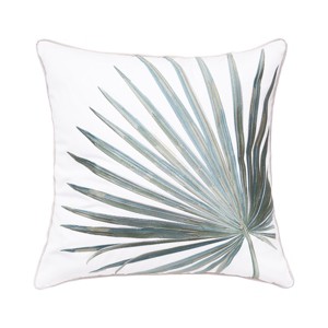 RightSide Designs Fan Palm Pillow-White - 1 of 3