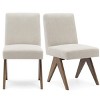 Morgan Upholstered Dining Chairs with Solid Wood Legs (Set of 2) -The Pop Home - 3 of 4
