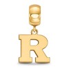 Black Bow Jewelry 14k Yellow Gold Plated Sterling Silver Rutgers Scarlet Knights NCAA Bead Charm - 2 of 4