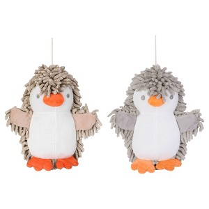 REGALWOVEN 2 Packs Cute Cartoon Animal Chenille Soft Absorbent Decorative Hand Towel 8" x 8" - 1 of 4