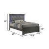 Twin Size Upholstered Platform Bed with LED Headboard for Bedroom - 2 of 4