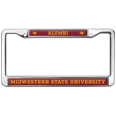 Midwestern State University Alumni Logo Full Size Standard License Plate Metal Frame