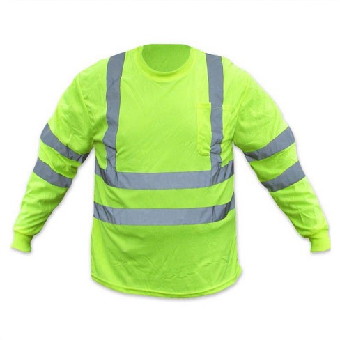 Genuine Dickies Men's Hi-Vis Long Sleeve Safety Tee with 3M™ Scotchlite™  Reflective Taping 