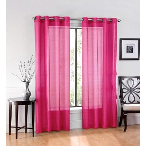 GoodGram Ultra Luxurious Elegant Sheer Grommet Single Curtain Panel - 1 of 3