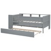 TIRAMISUBEST Multi-Functional Twin Size Daybed with Study Desk, Twin Size Trundle and USB Charging Station, Wooden Sofa Bed Frame with Storage Cabinet - 4 of 4