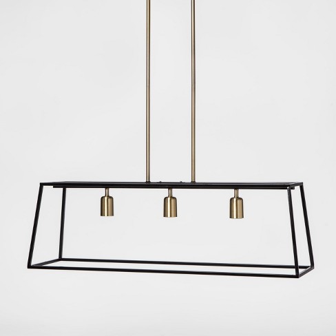 3 Light Pendant Modern Farmhouse Ceiling Light Black Threshold