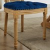 PAGED French Style Dining Chairs Set of 2 with High Backrest Wood Frame Living Room Chairs with Nailhead Trim for Living Room - 4 of 4