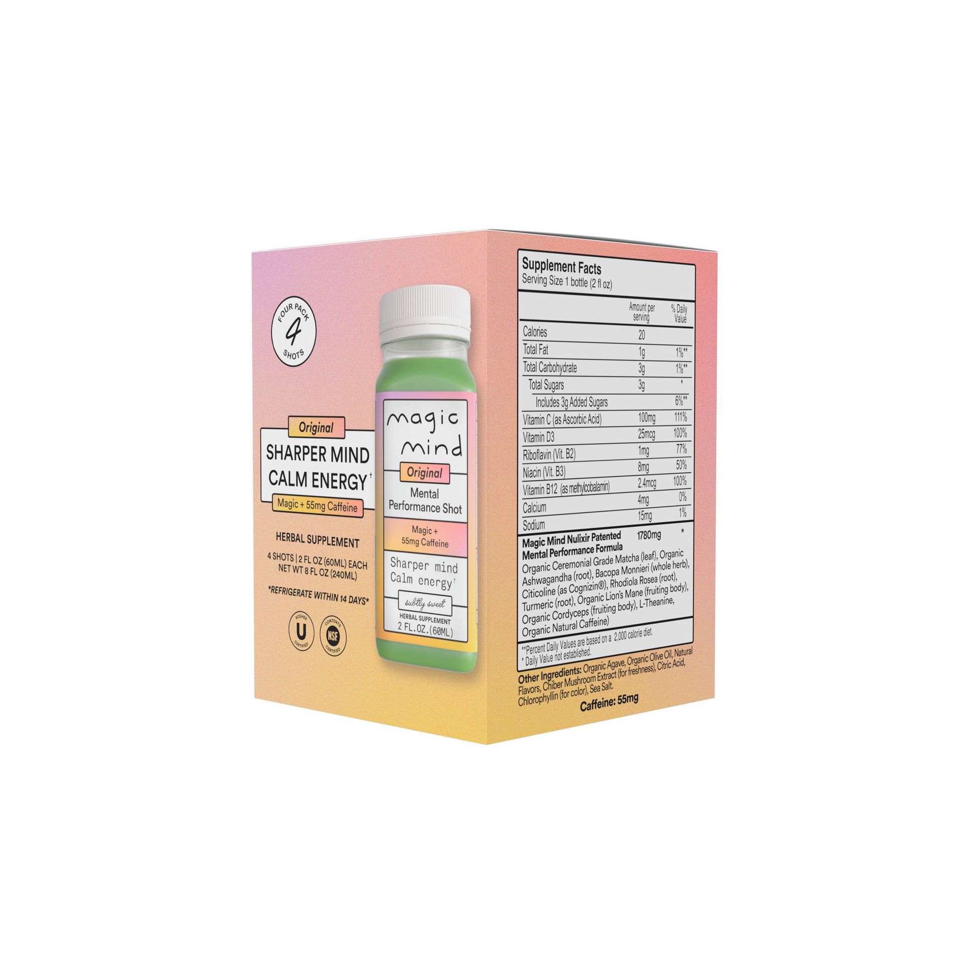 Magic Mind Mental Performance Shots - 4pk/ 8 fl oz