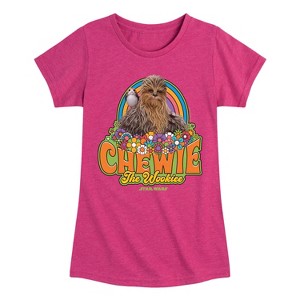 Girls' - Star Wars - Retro Chewy Fitted Short Sleeve Graphic T-Shirt - 1 of 3