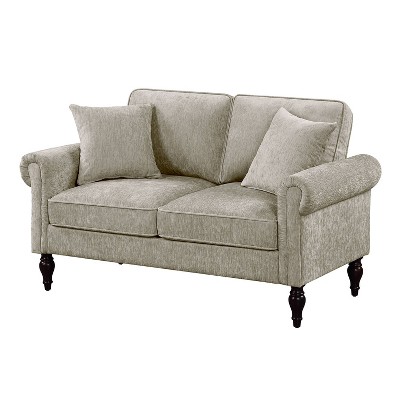 Evok Contemporary Chenille Upholstered Loveseat - miBasics