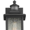 John Timberland Mission Outdoor Wall Light Fixture Black Dusk to Dawn Motion Sensor 16 1/2" Seeded Glass for Exterior House Porch - 3 of 4