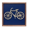 Wood Adventure Wall Frames Set of 3, 10" Square MDF & Wood Tent Camper Bike Art Prints by Melrose - 4 of 4
