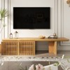 LOVSON 78 to 110-inch Retracted Extendable TV Stand, Console Media Cabinet with Storage,for Up to 55+ Inch,for Living Room,Bedroom,Natural - 2 of 4