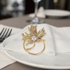 Unique Bargains Napkin Rings Maple Leaf Iron Gold Tone 1 Pc - 3 of 3
