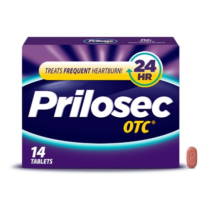 Prilosec OTC Omeprazole 20mg Delayed-Release Acid Reducer for Frequent Heartburn Tablets