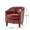 GDFStudio Hawthorne Contemporary Upholstered Club Chair with Nailhead Trim - 3 of 4