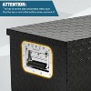 Heavy Duty Aluminum Tool Box Pick Up Truck Bed RV Trailer Toolbox Waterproof Square Storage Organizer with Side Handle,Lock with Keys - 4 of 4