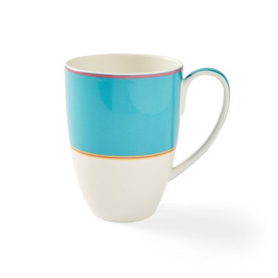 Kit Kemp by Spode 17oz Calypso Mug, Vibrant Colors, Porcelain, Dishwasher and Microwave Safe, For Coffee and Tea, Fabulous Gift, Home or Office Use