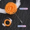 Unique Bargains Flower Lapel Pins Stick Brooch for Men Wedding Graduation 1 Pc - 2 of 4