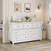 6/7 Dresser for Bedroom, 54 in Wide Drawer Dresser with Storage Freestanding, Wooden Closet Storage Chest for Living Room, Bedroom, Entryway - 4 of 4
