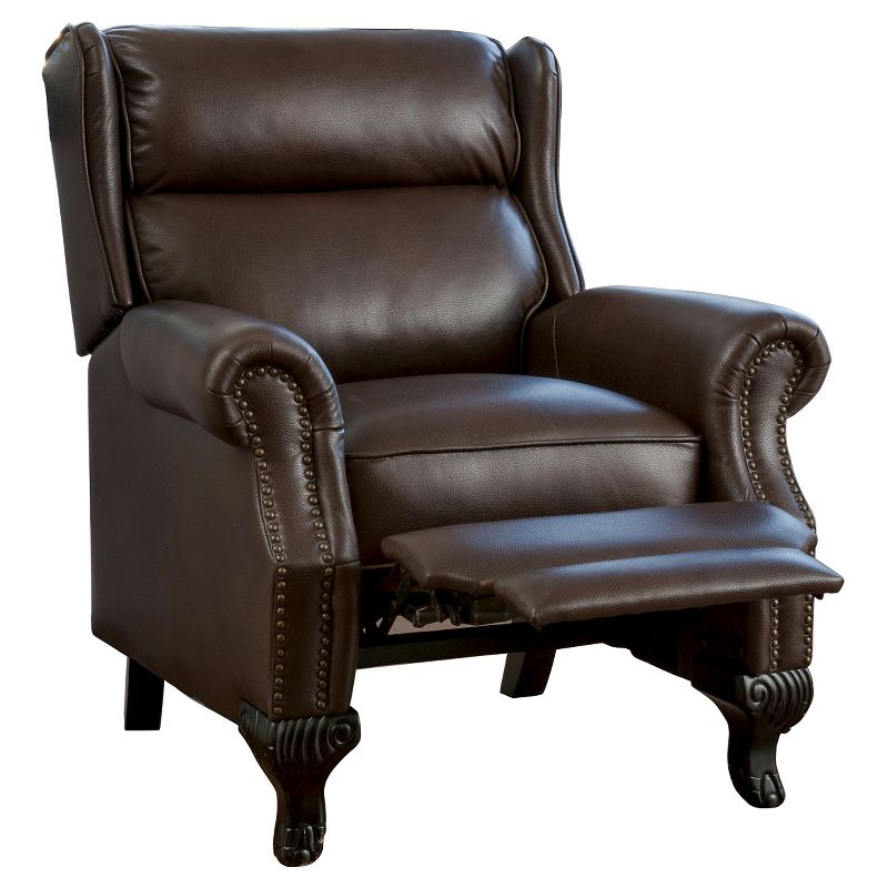 Tauris Faux Leather Recliner Club Chair Dark Brown - Christopher Knight Home, 1 of 6
