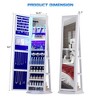Fredees 360° Rotating 66'' Lockable Jewelry Armoire, Full Length Mirror, Large Floor Organizer with Back Shelves - 2 of 4