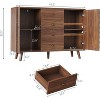 47.2" W Sideboard Buffets Cabinet with 4 Drawers, Buffets Cabinet with Storage, Wood Farmhouse Buffet Cabinets with 2 Door - 2 of 4